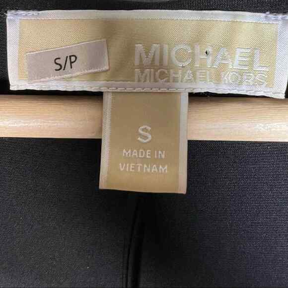 Michael Kors black w silver rivets sleeveless scoop neck dress size small S B116 - Picture 4 of 5